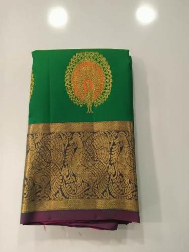 ARNI SILK HALF FINE ZARI SAREE WITH BLOUSE